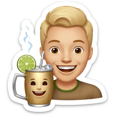 moscow mule riéndose  sticker