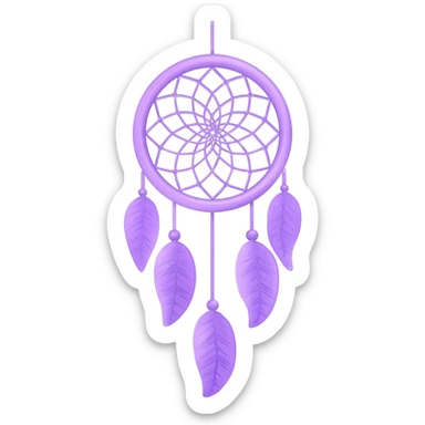 Lavender lilac pastel purple dreamcatcher-suncatcher sticker