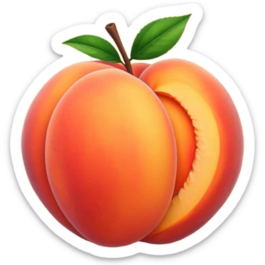 Peach sticker