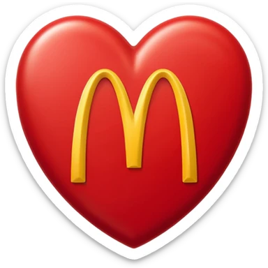 mcdonald’s logo shaped as a heart sticker