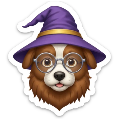 Wizard dog sticker