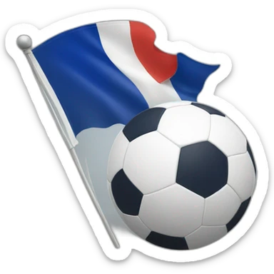 French Flag with a football sticker