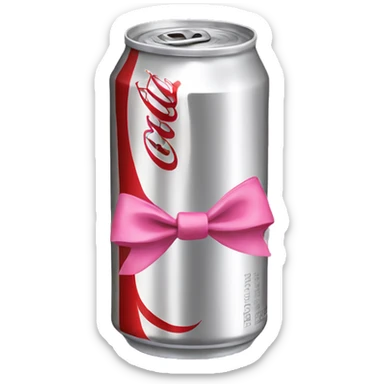 Diet Coke can with a pink bow sticker