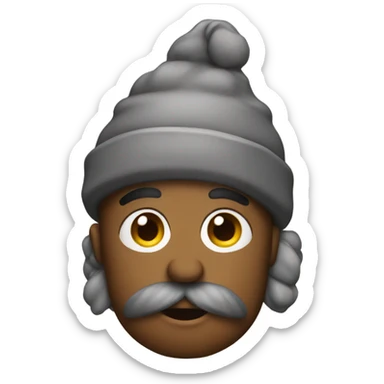 Winter poo emoji sticker