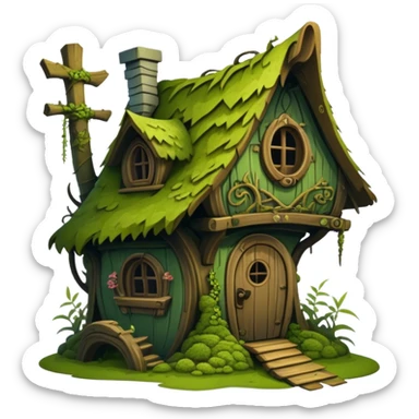 Baba yaga hut  sticker