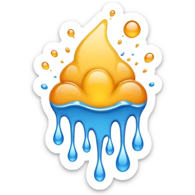 A glossy white paint splash sticker