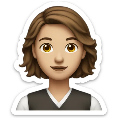 Girl Law student with medium brown hair sticker