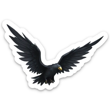 A black wing sticker