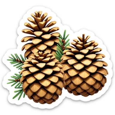 Pine cones sticker