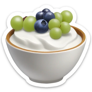 yogurt bowl with grapes and blueberries  sticker