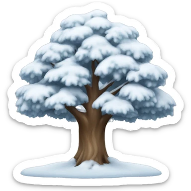 Un albero ricoperto di neve  sticker