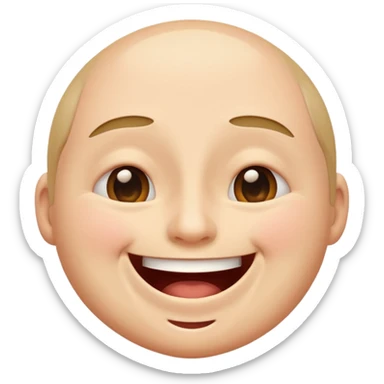 I want an overly excited face that says “I am so excited, I cannot contain. With eyes tightly squeezed closed together and a big grin emoji. With no  eyes  sticker