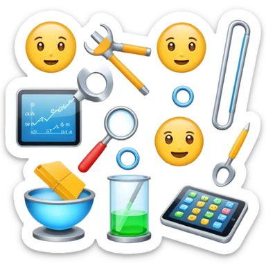 Make emojis in the style of data engineering, data analysis and data science. with emojis of tools, technologies, and programming languages used sticker