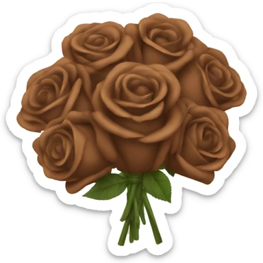 Brown roses bouquet  sticker