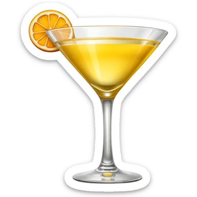 orangeish yellow in martini glass
 sticker