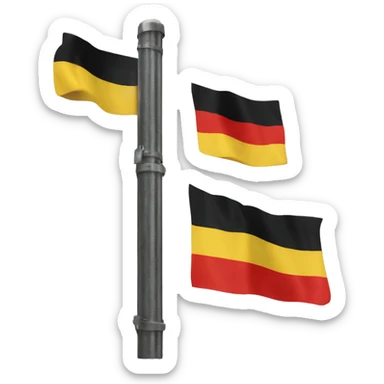 Belgium flag is a vertical tricolor featuring three equal bands of black, yellow, and red. The stripes are arranged vertically from left to right, starting with black on the hoist side, followed by yellow in the middle, and red on the fly side.  sticker