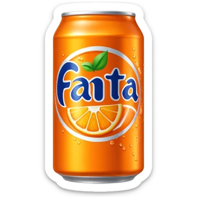 a bright orange Fenta can sticker