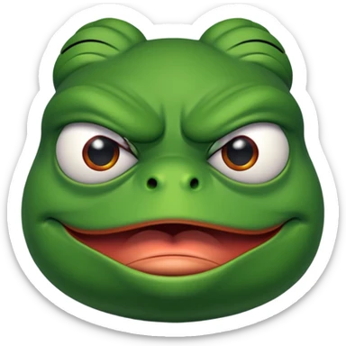 Angry pepe frog sticker