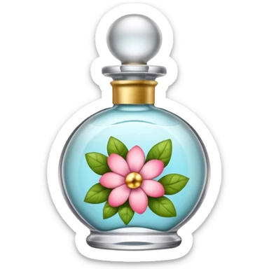 spraying perfume bottle sticker