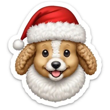 poodle santa sticker