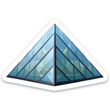 Louvre Museum Landmark Emoji – Showing the glass pyramid entrance with the historic palace in the background. sticker