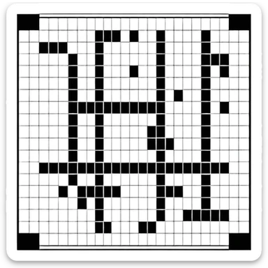 part of a newspaper crossword sticker