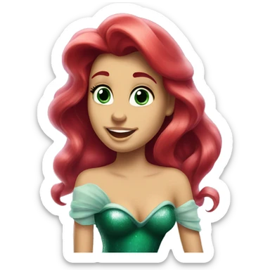 ariel from the little mermaid  sticker