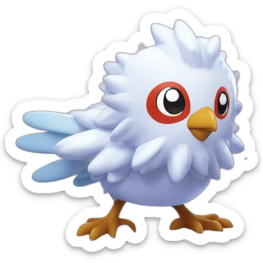 Pokemon Delibird Badge Winter Slowflake GiftBox sticker