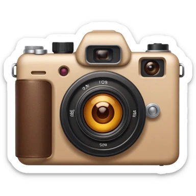 Una camara color carmelita claro ahestetic y mas claro sticker