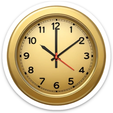 A clock emoji is drawn without any details that would suggest it's a clock. sticker