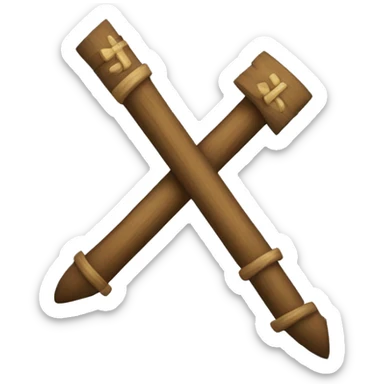 Dos flechas de arco cruzadas  sticker