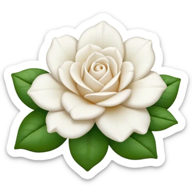 Rosa blanca tipo gardenia sin hojas sticker