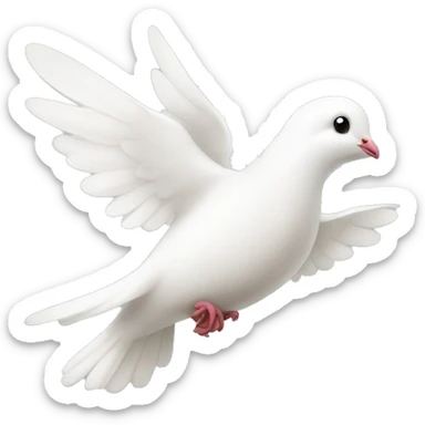 A white dove with an olive branch sticker