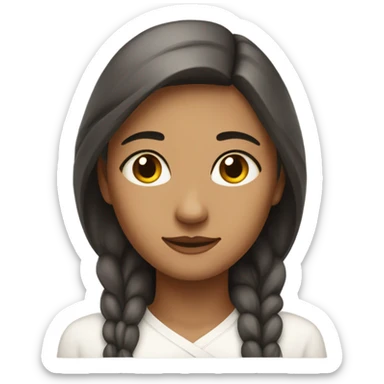 woman, facial expression, relax sticker