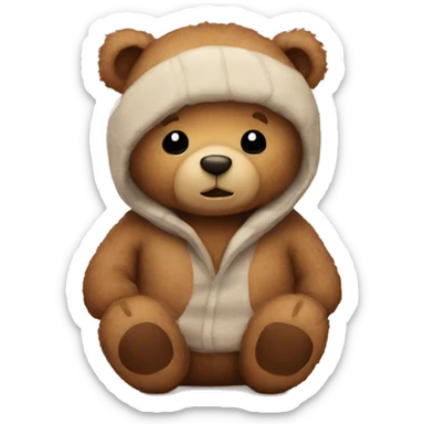 Cozy Teddy Bear sticker
