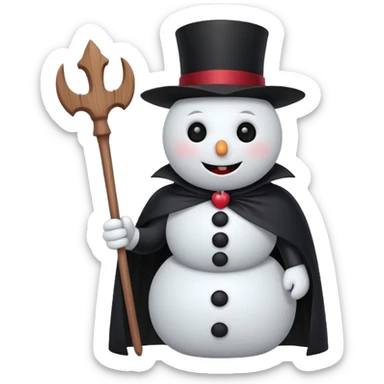 cute vampire snowman sticker