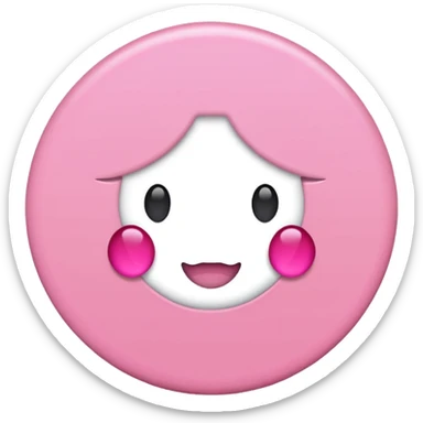 Circle vibrant Pastel Pink Facebook messenger sticker