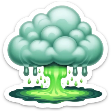 a poisonous cloud of gas, dark swamp color sticker