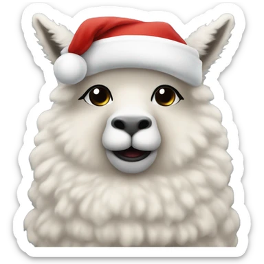 Santa Claus but he’s an alpaca sticker