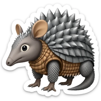 winged armadillo sticker