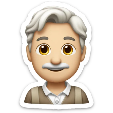 weiße kleine hündin mit braun schwarzen flecken und einer schleife am ohr sticker