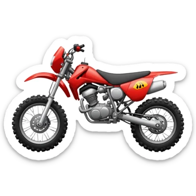 Red dirt bike sticker