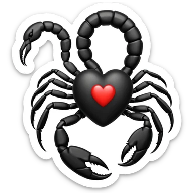 Scorpion with the black heart sticker