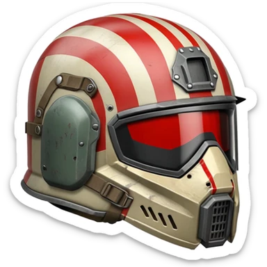 helmet with red stripes inspired by Killa from Escape from Tarkov sticker