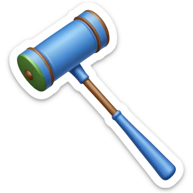create a blue croquet mallet sticker
