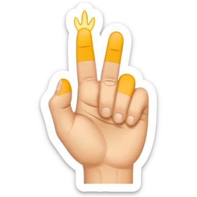 UN MANO, A PUGNO, CON CINQUE DITA, E IL MIGNOLO, L' ULTIMO DITO, ALL' IN SÙ  sticker