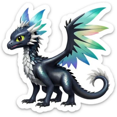 Shiny Toothless-Trico-Silvally-Fakémon-hybrid-creature (full body)  sticker