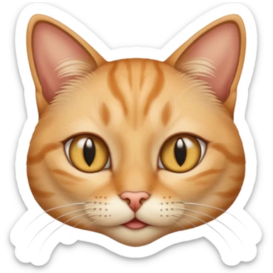 Cat with almond-shaped eyes with vertical slit pupils sticker