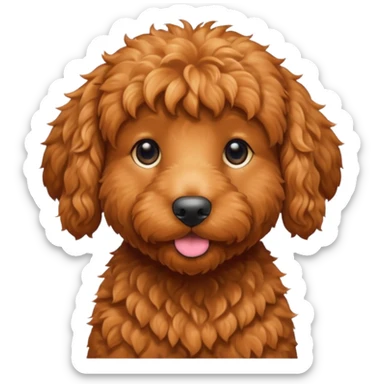 red goldendoodle sticker