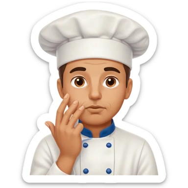 French chef kissing his pinched together fingertips sticker